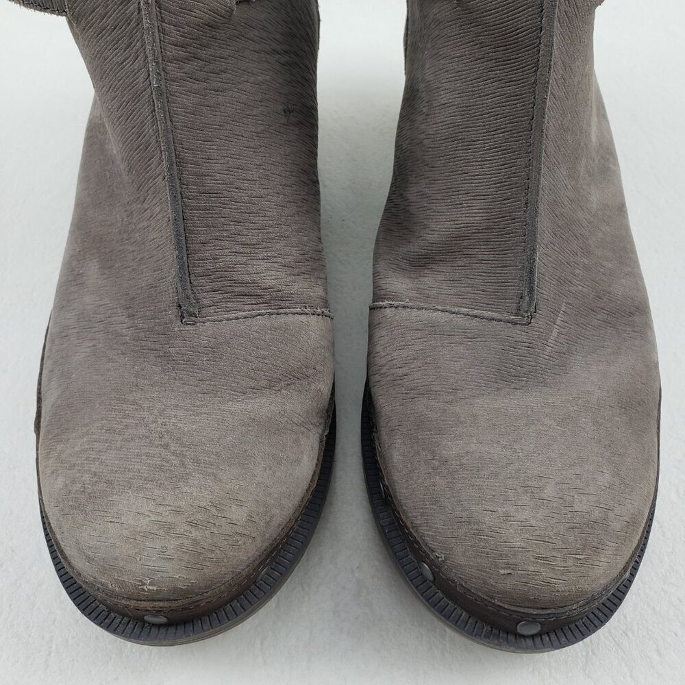 Chaco Cataluna Clog Womens 11 Nickel Gray Studded Leather Comfort Boho Bootie - Picture 6 of 16